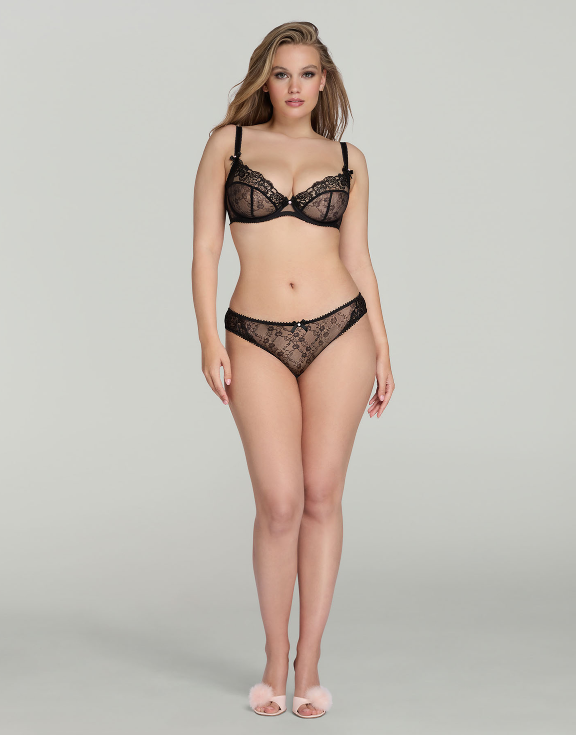 Edwina Plunge Underwired Bra Black | Agent Provocateur