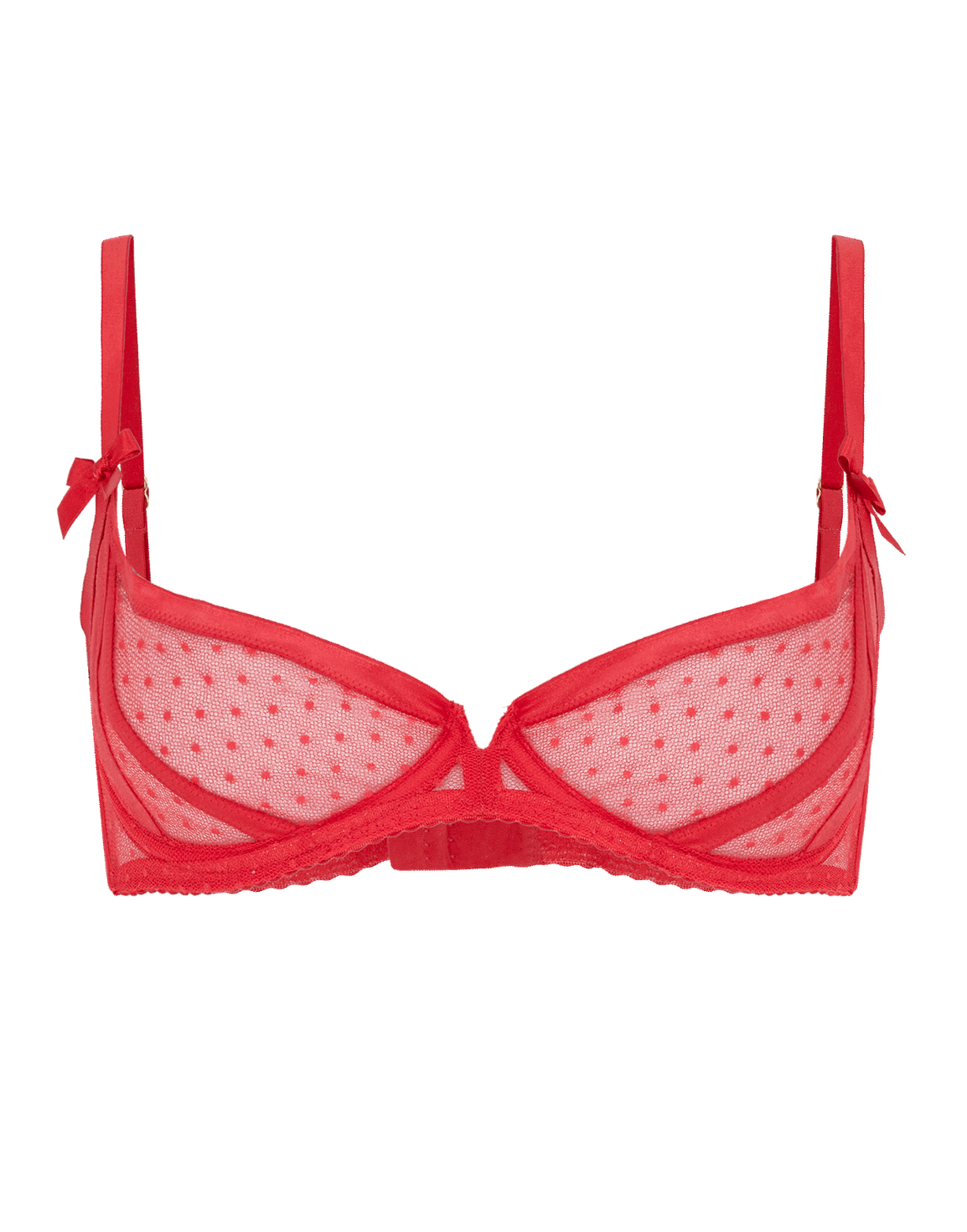Ellora Demi Cup Underwired Bra Red | Agent Provocateur