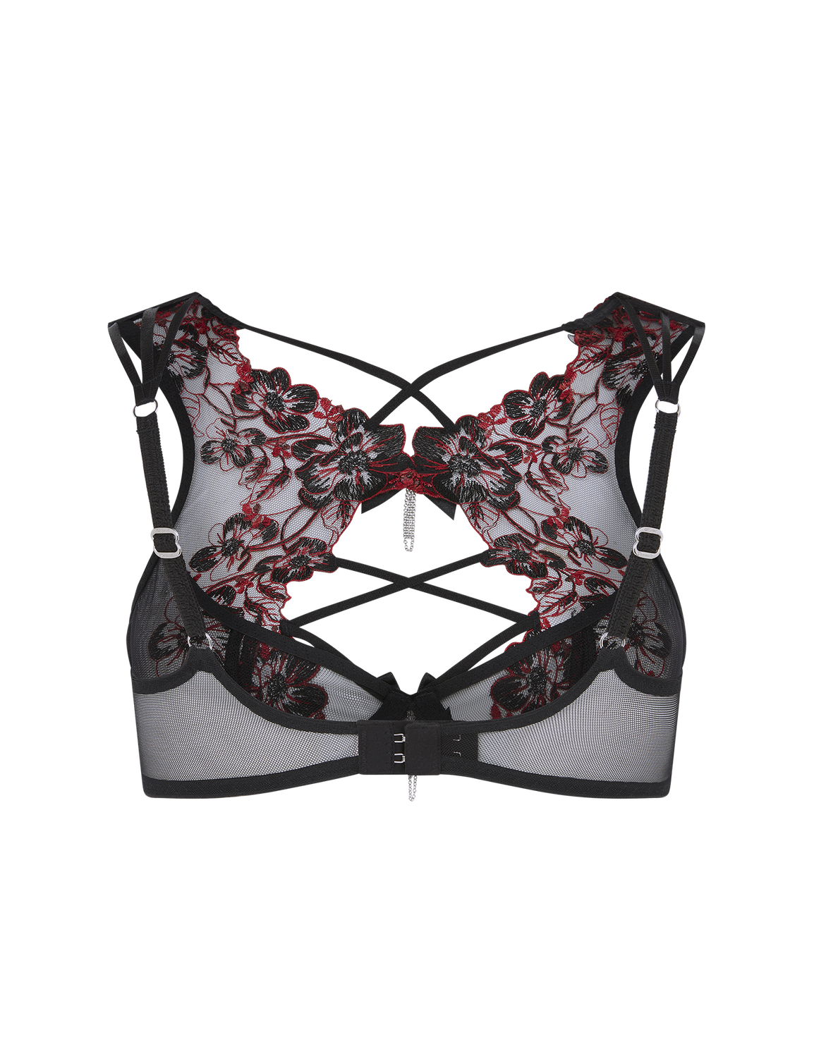 Amoura High Apex Underwired Bra Black/Red | Agent Provocateur