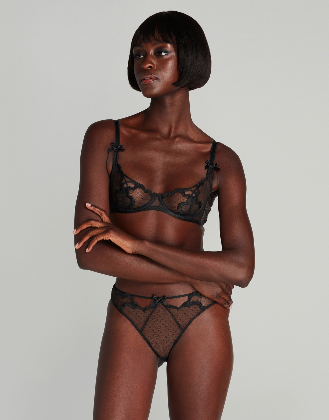 Katanah Balconette Underwired Bra Black | Agent Provocateur
