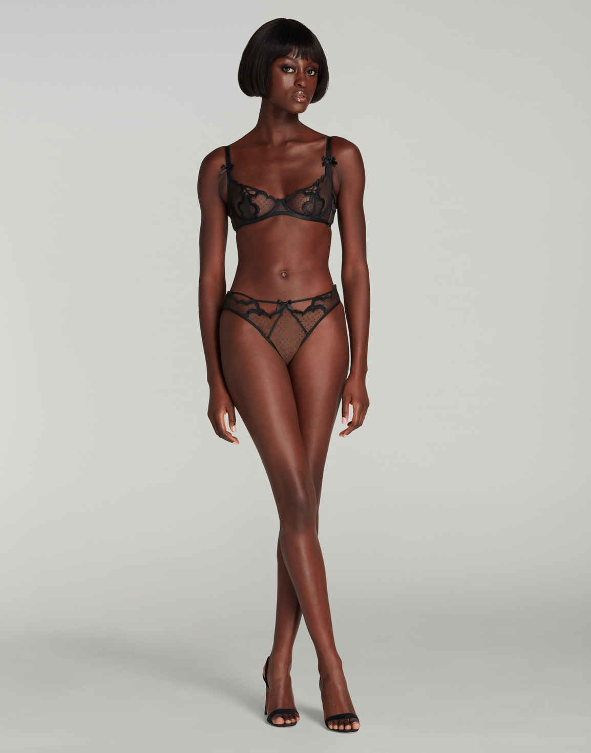 Katanah Balconette Underwired Bra Black | Agent Provocateur