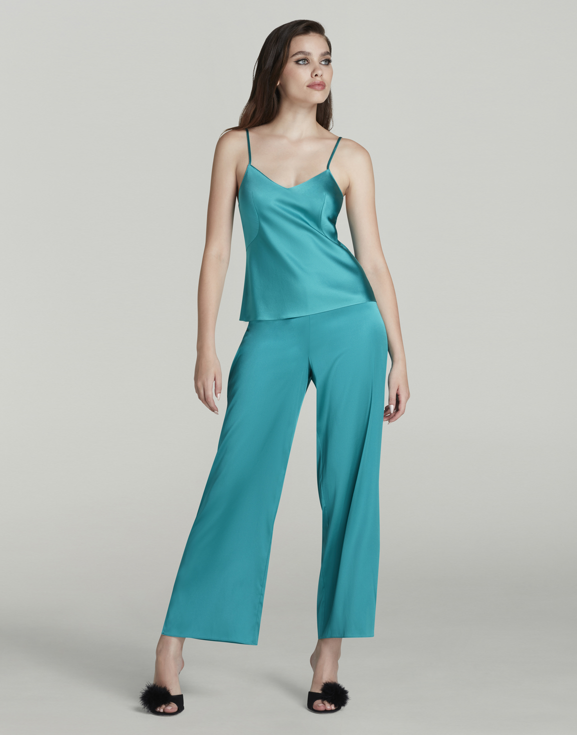 Arlette Pyjama Trousers Teal | Agent Provocateur