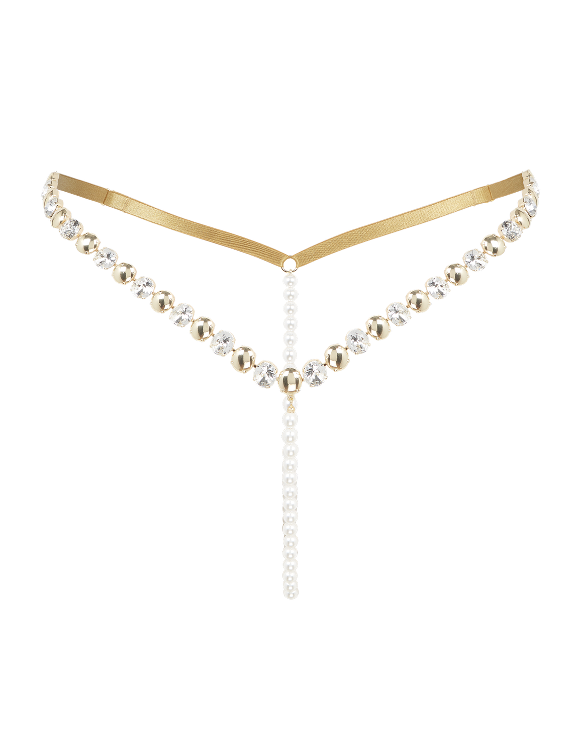 Gwenie Thong Gold/Pearl | Agent Provocateur