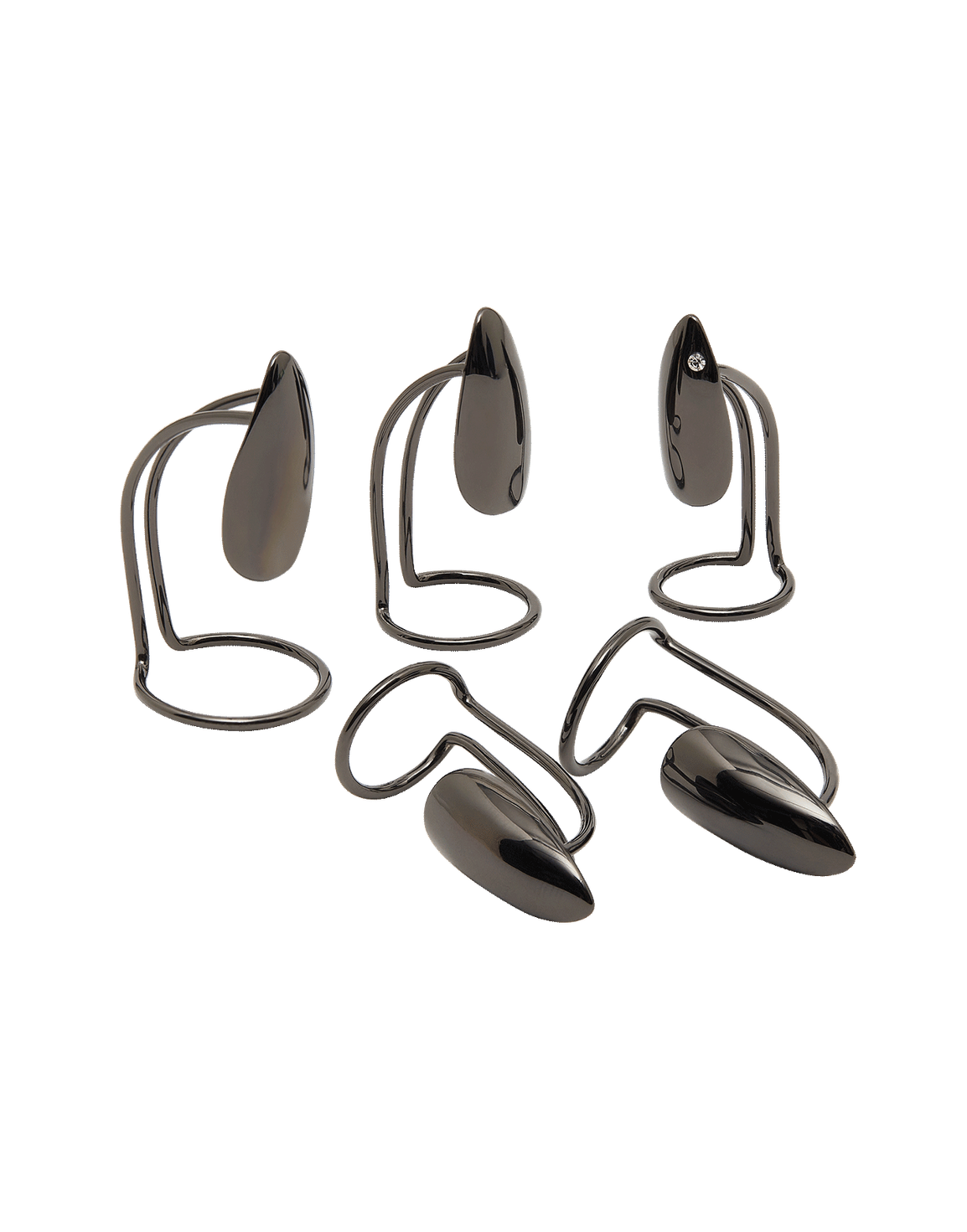 Kitykat Rings Gunmetal/Gunmetal | Agent Provocateur