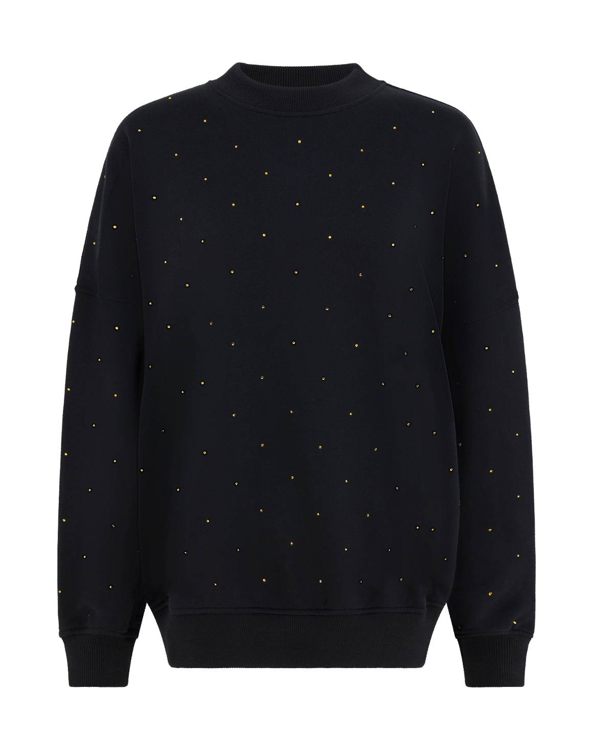 Rayley Stud Sweatshirt Black/Gold | Agent Provocateur