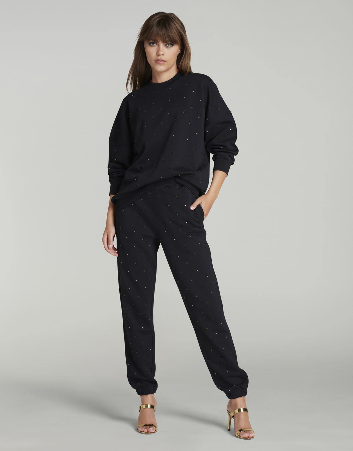 Rayley Stud Joggers Black/Gold | Agent Provocateur