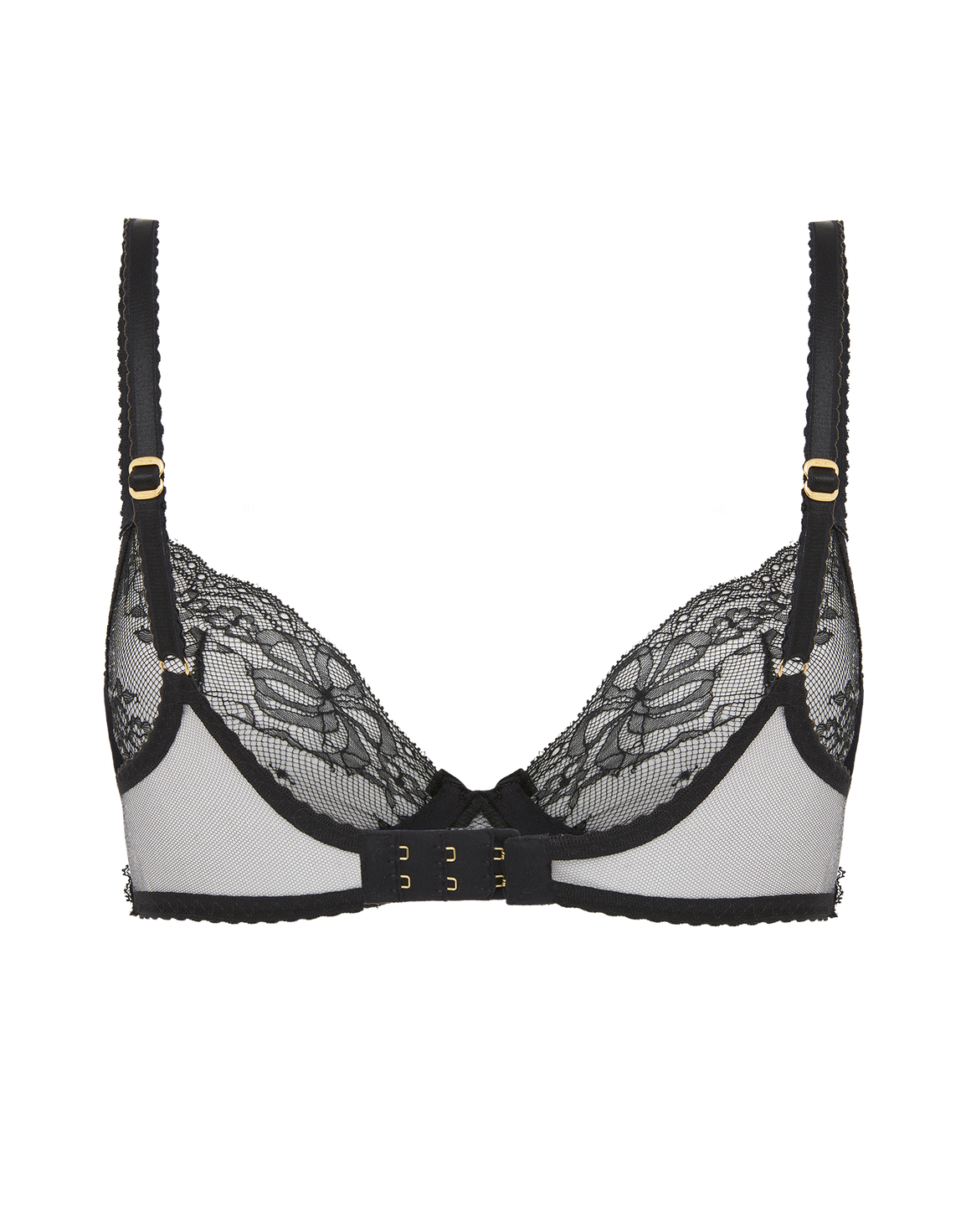 Isedora Plunge Underwired Bra Black | Agent Provocateur