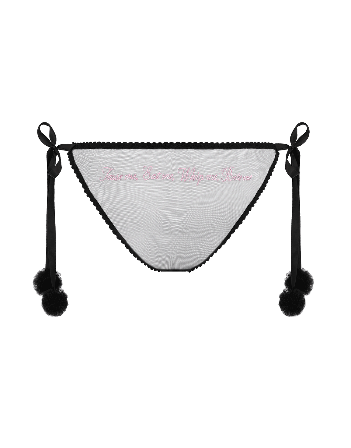 Tease Me Tie Side Brief Black/Baby Pink | Agent Provocateur