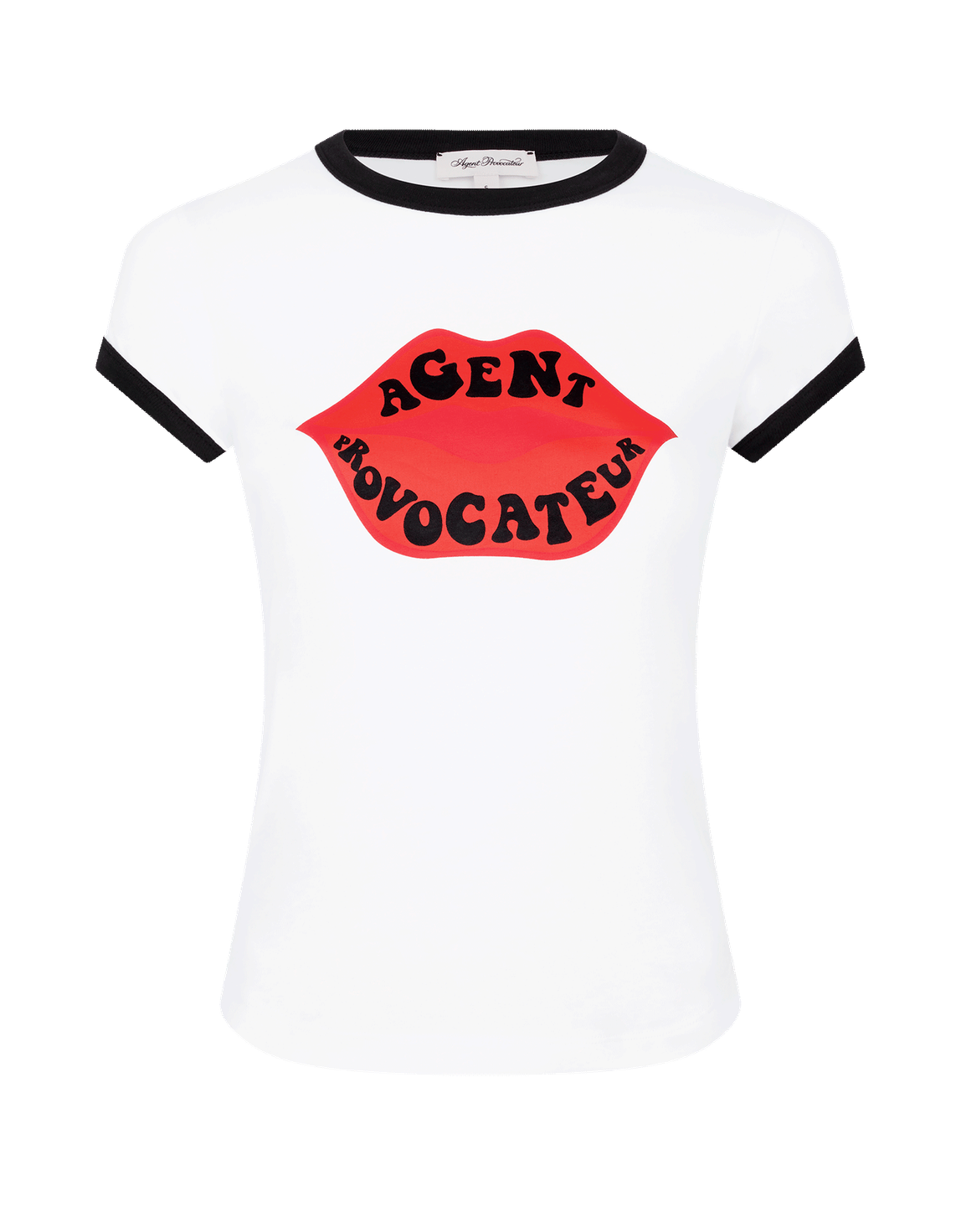 Janette Pyjama T-Shirt White/Red/Black | Agent Provocateur