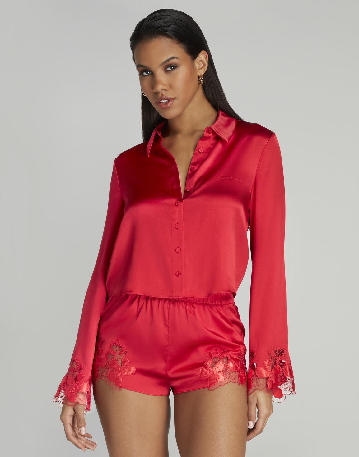 Ettah Pyjama Shirt Red | Agent Provocateur