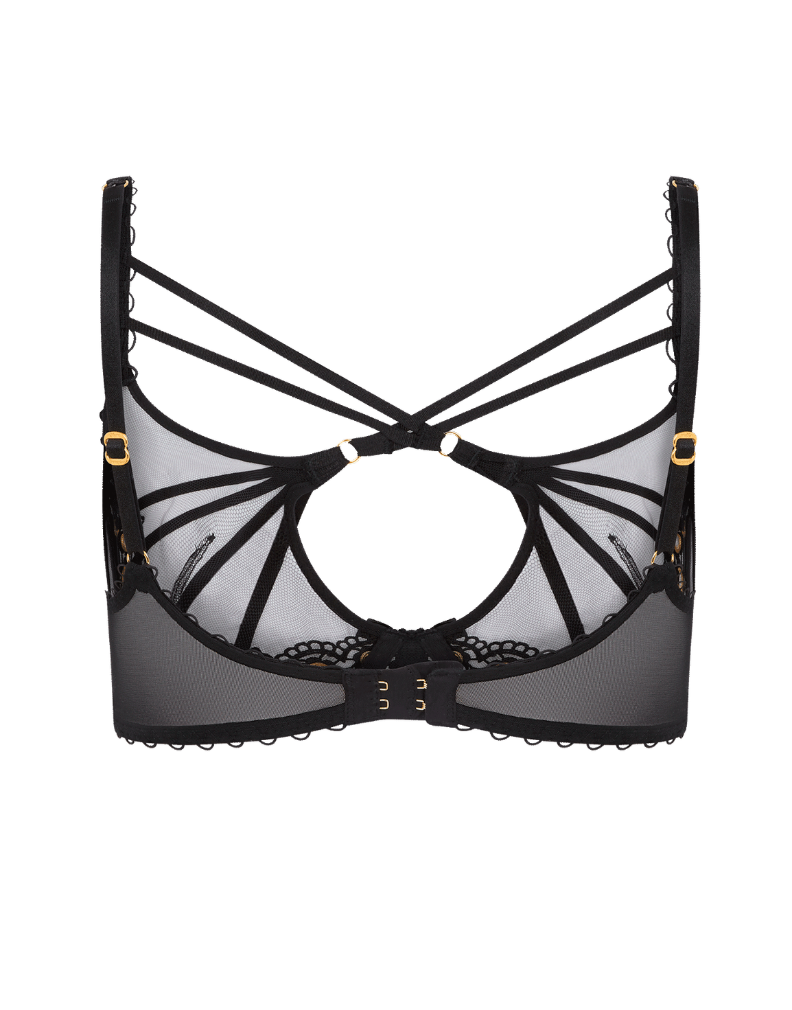 Doretta Plunge Underwired Bra Black | Agent Provocateur