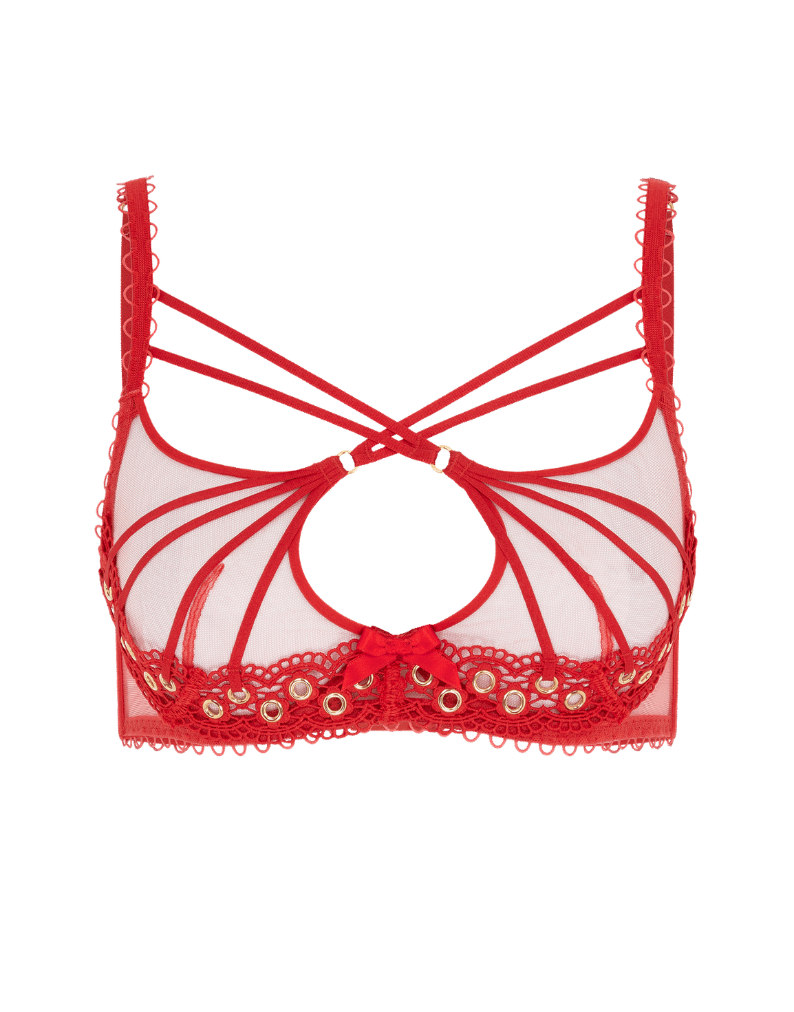 Doretta Plunge Underwired Bra Red | Agent Provocateur
