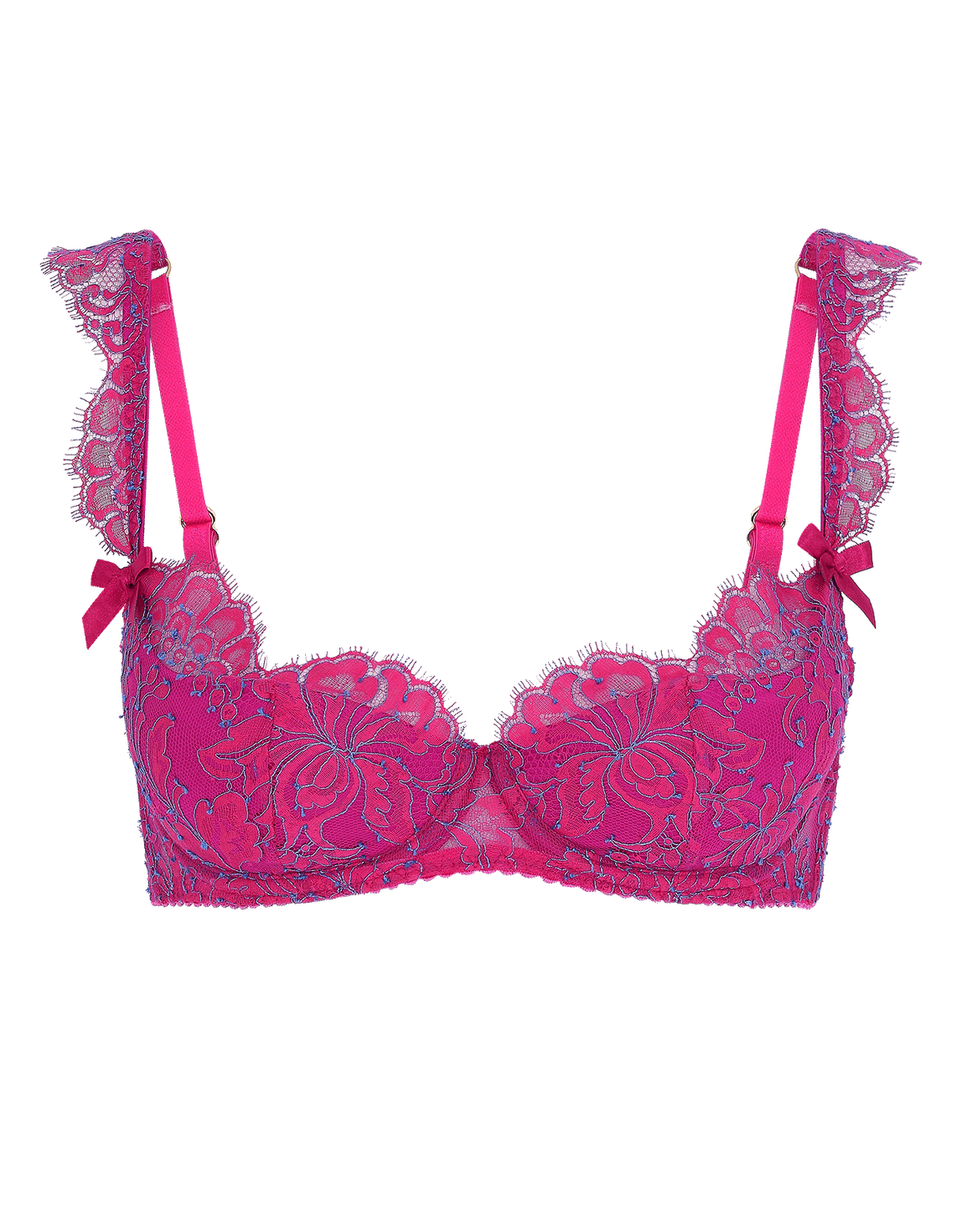 Emiliana Balconette Underwired Bra Magenta/Blue | Agent Provocateur