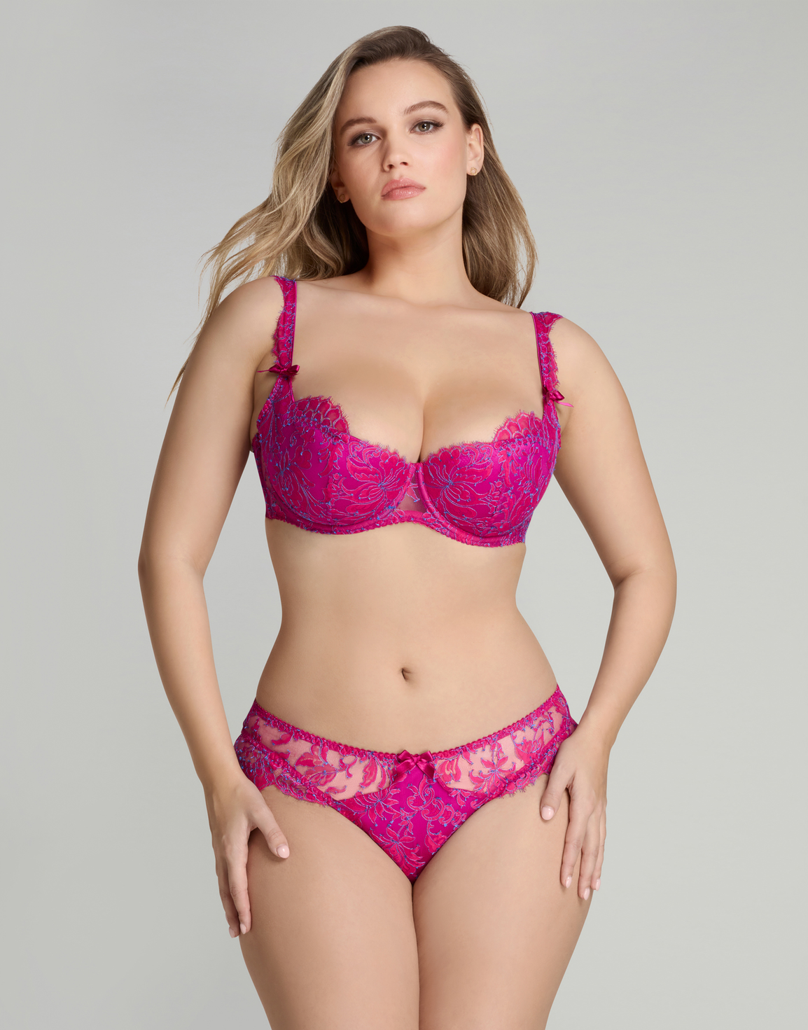 Emiliana Full Brief Magenta/Blue | Agent Provocateur