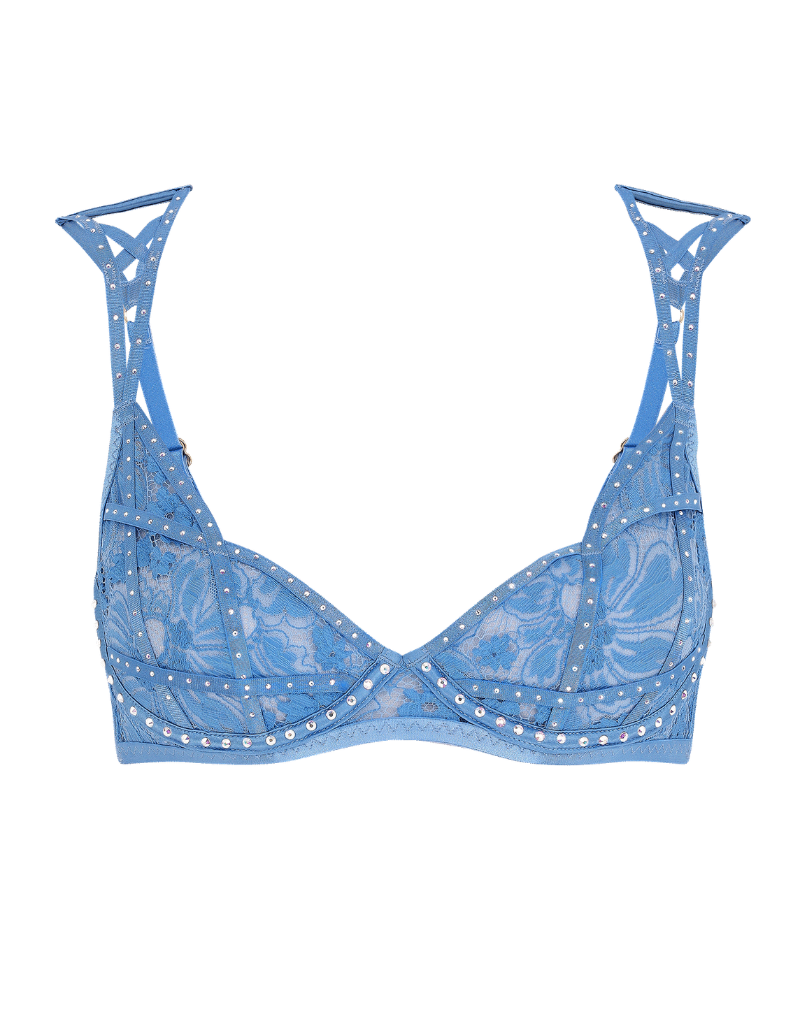 Dianah Plunge Underwired Bra Blue | Agent Provocateur