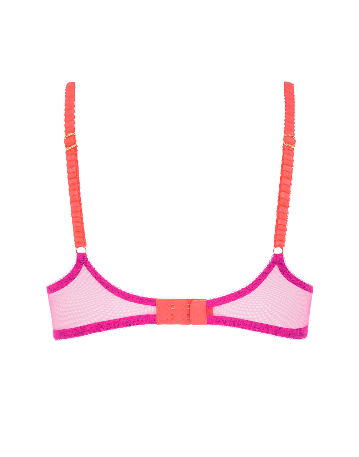Ottiliee Plunge Underwired Bra Magenta/Neon Orange | Agent Provocateur