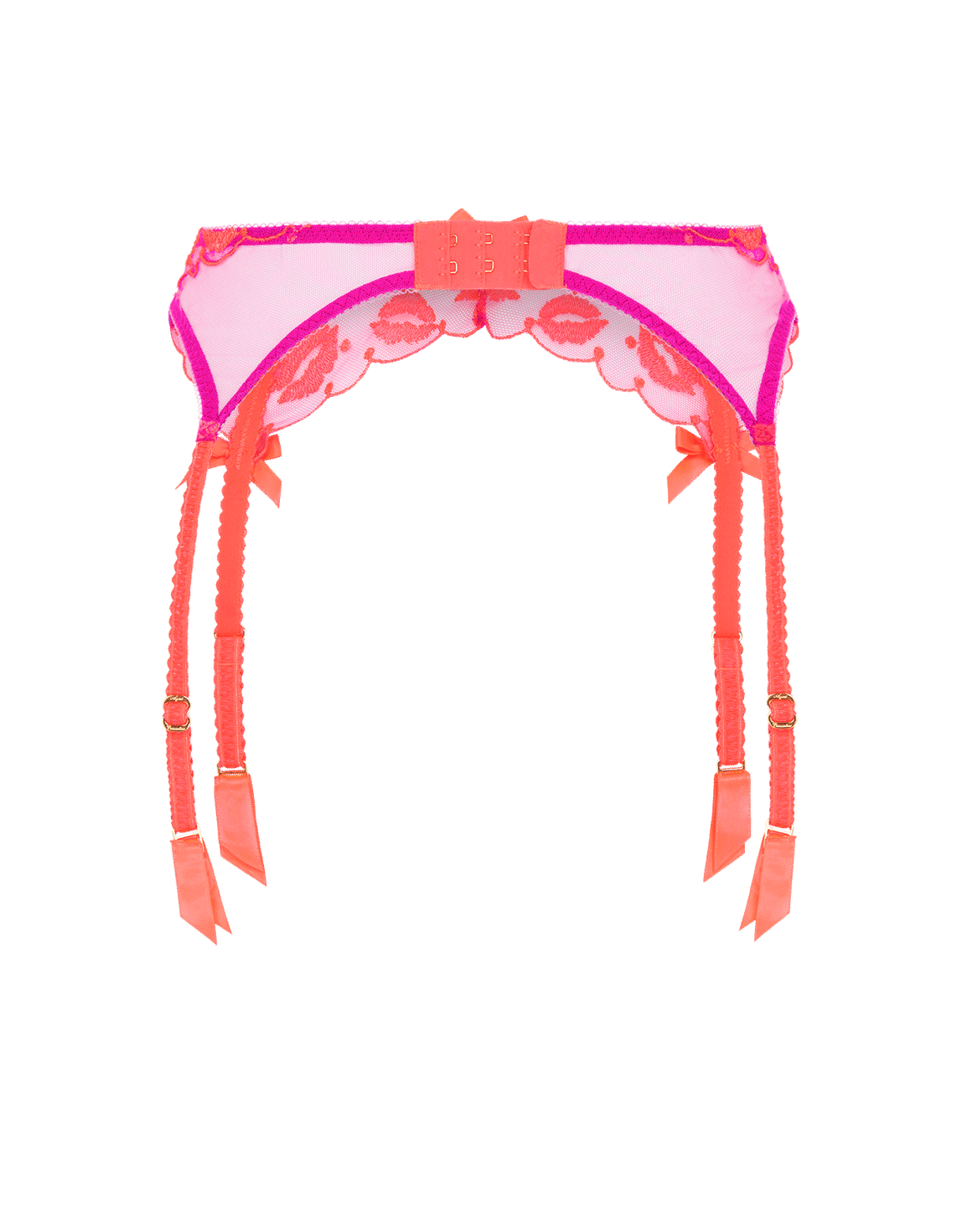 Ottiliee Suspender Magenta/Neon Orange | Agent Provocateur