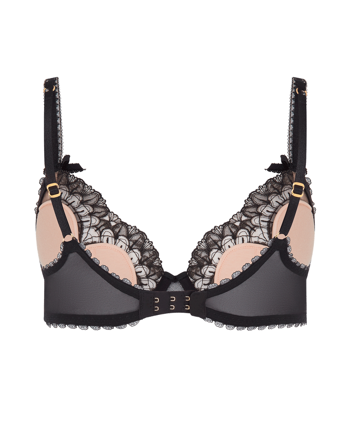 Floria Plunge Underwired Bra Black | Agent Provocateur