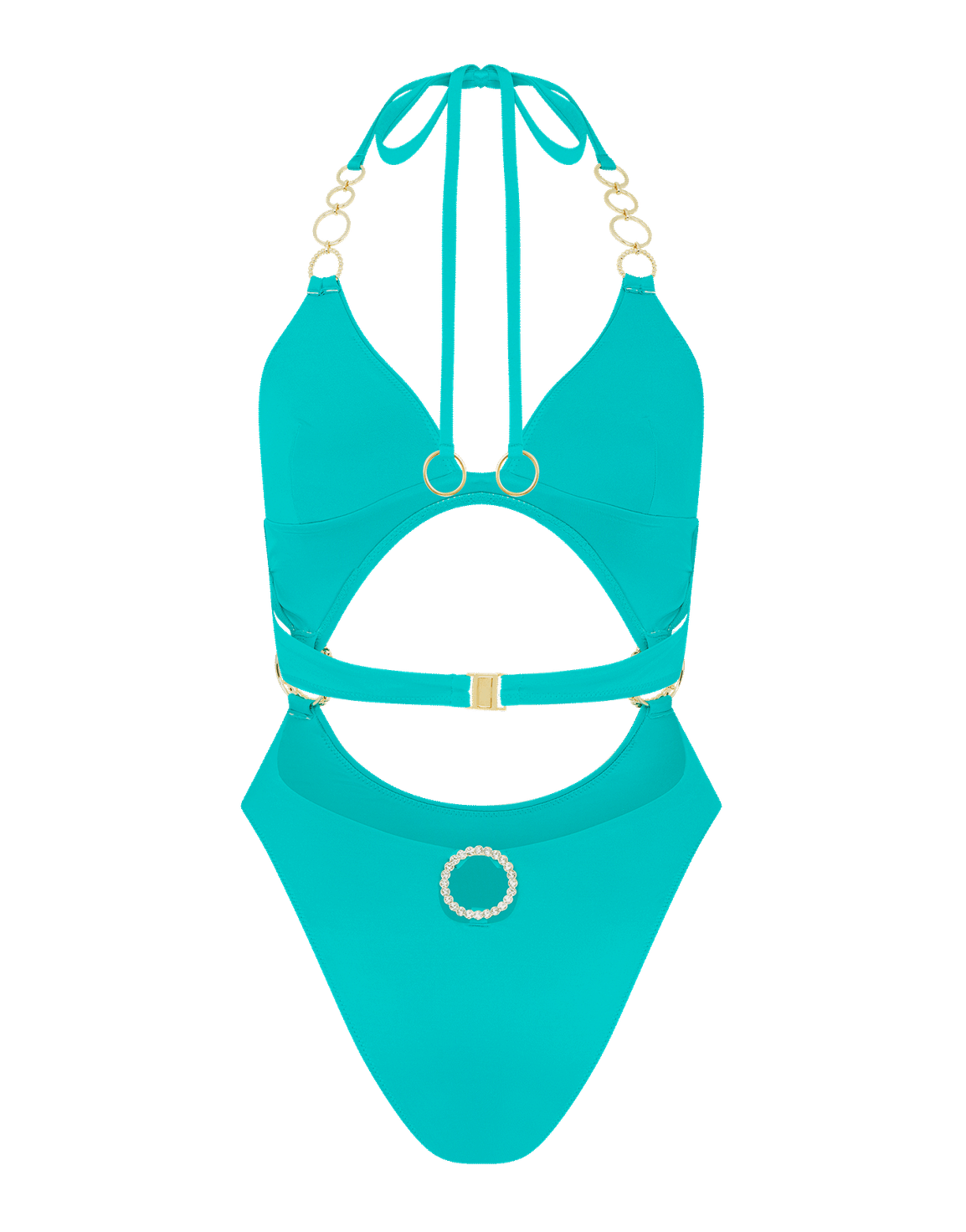 Lustia Swimsuit Turquoise/Gold | Agent Provocateur