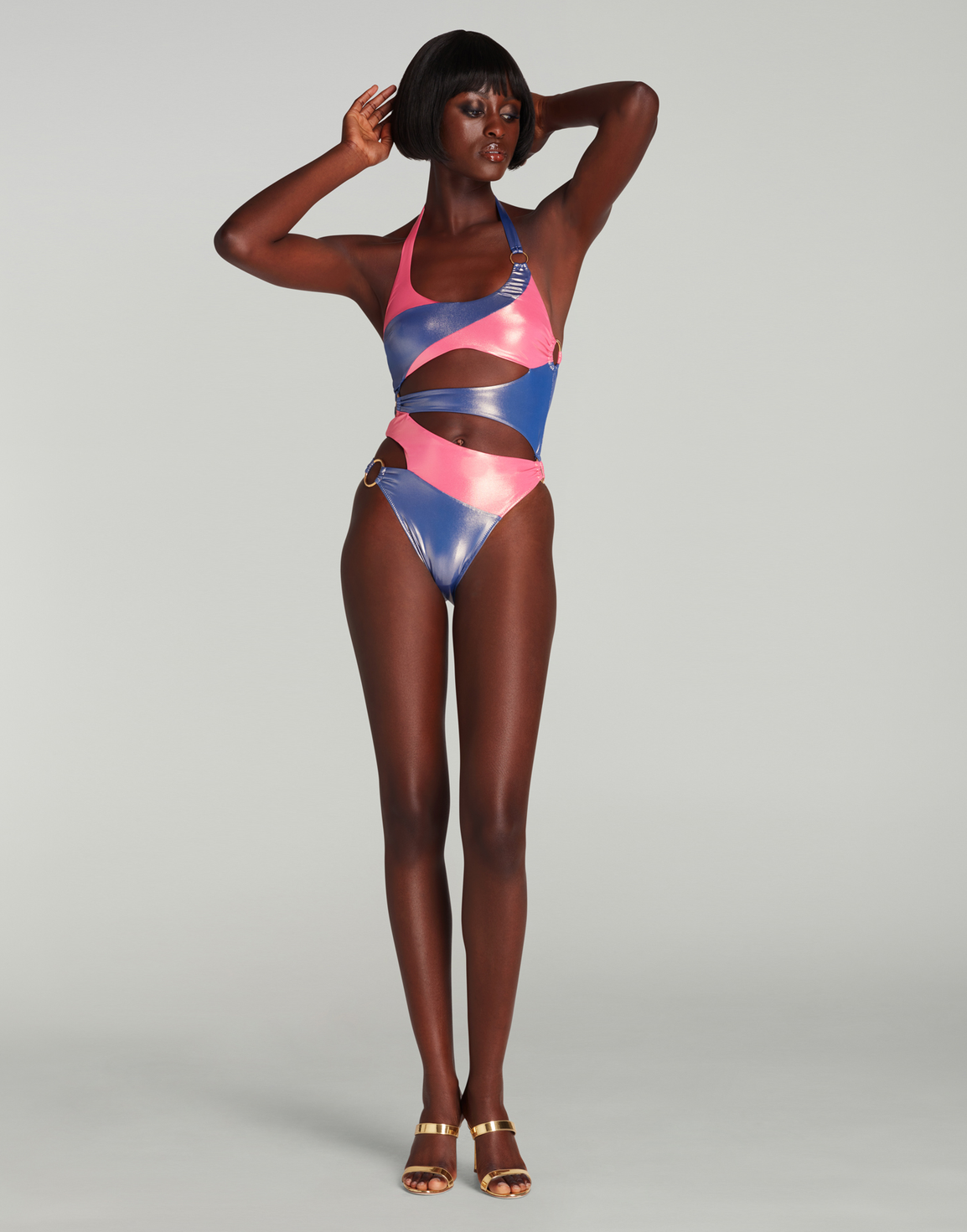 Jayla Swimsuit Pink/Blue | Agent Provocateur