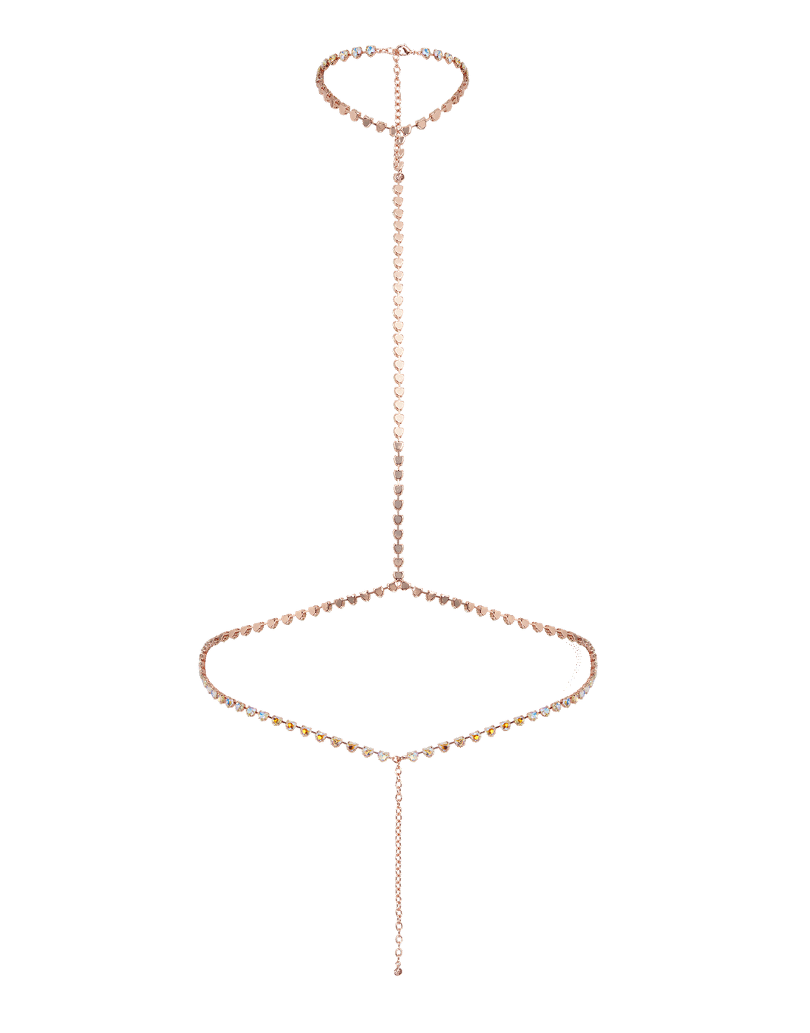 Zaylee Body Chain Iridescent/Rose Gold | Agent Provocateur