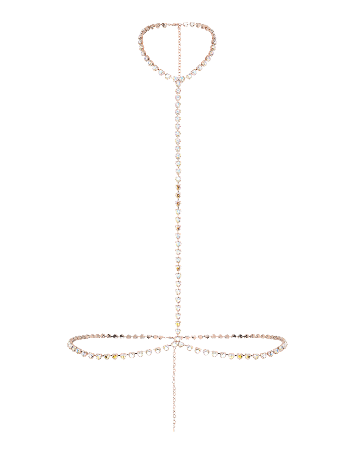 Zaylee Body Chain Iridescent/Rose Gold | Agent Provocateur