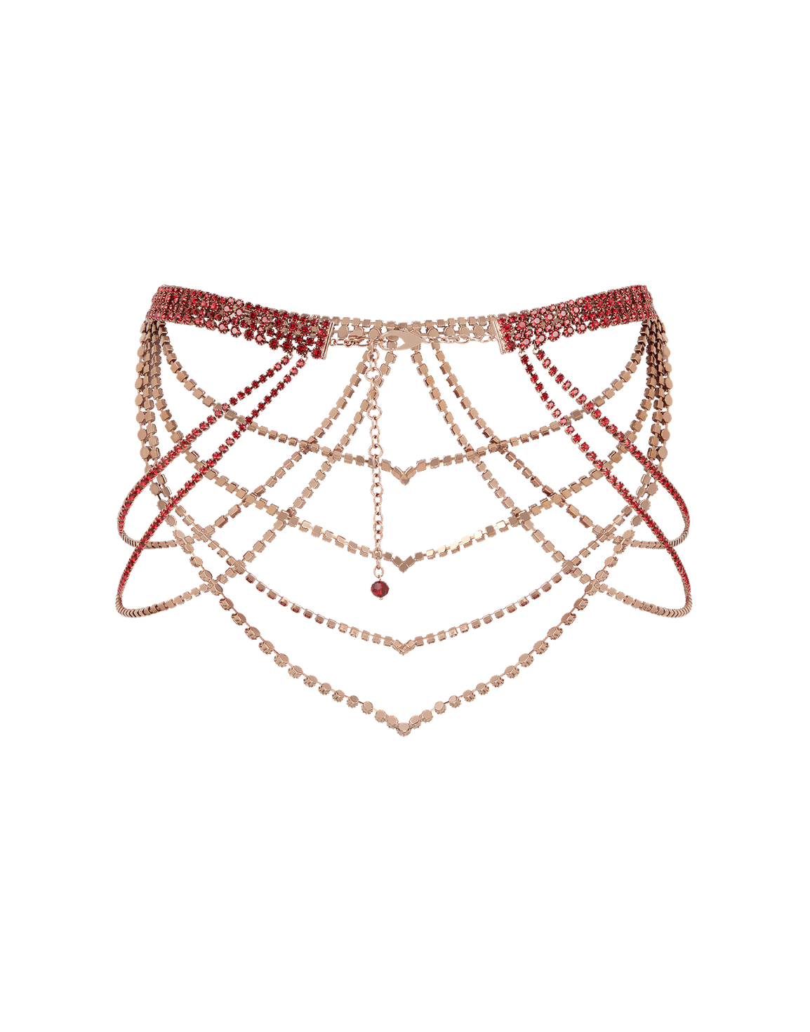 Carllina Belt Rose Gold/Red | Agent Provocateur