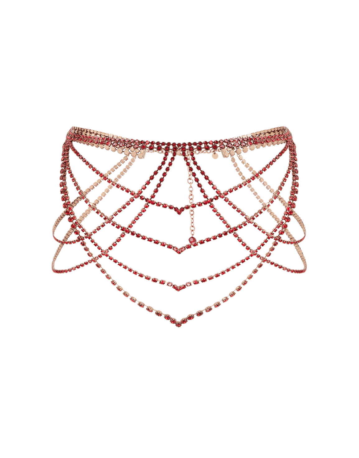 Carllina Belt Rose Gold/Red | Agent Provocateur