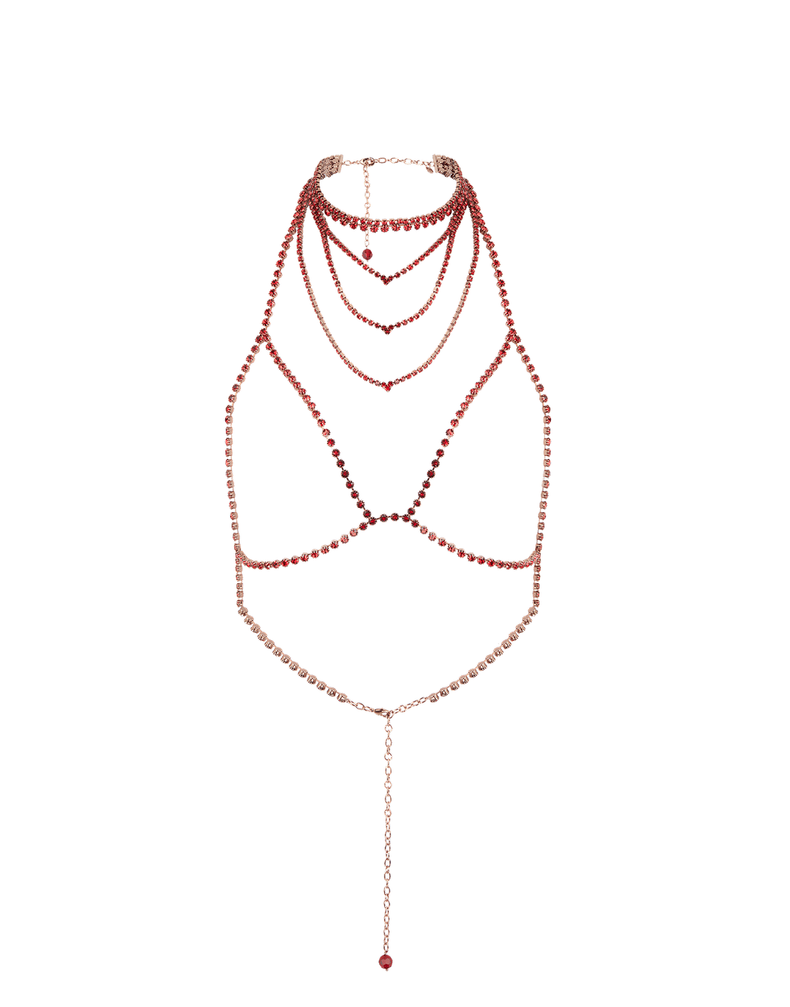 Carllina Bra Rose Gold/Red | Agent Provocateur