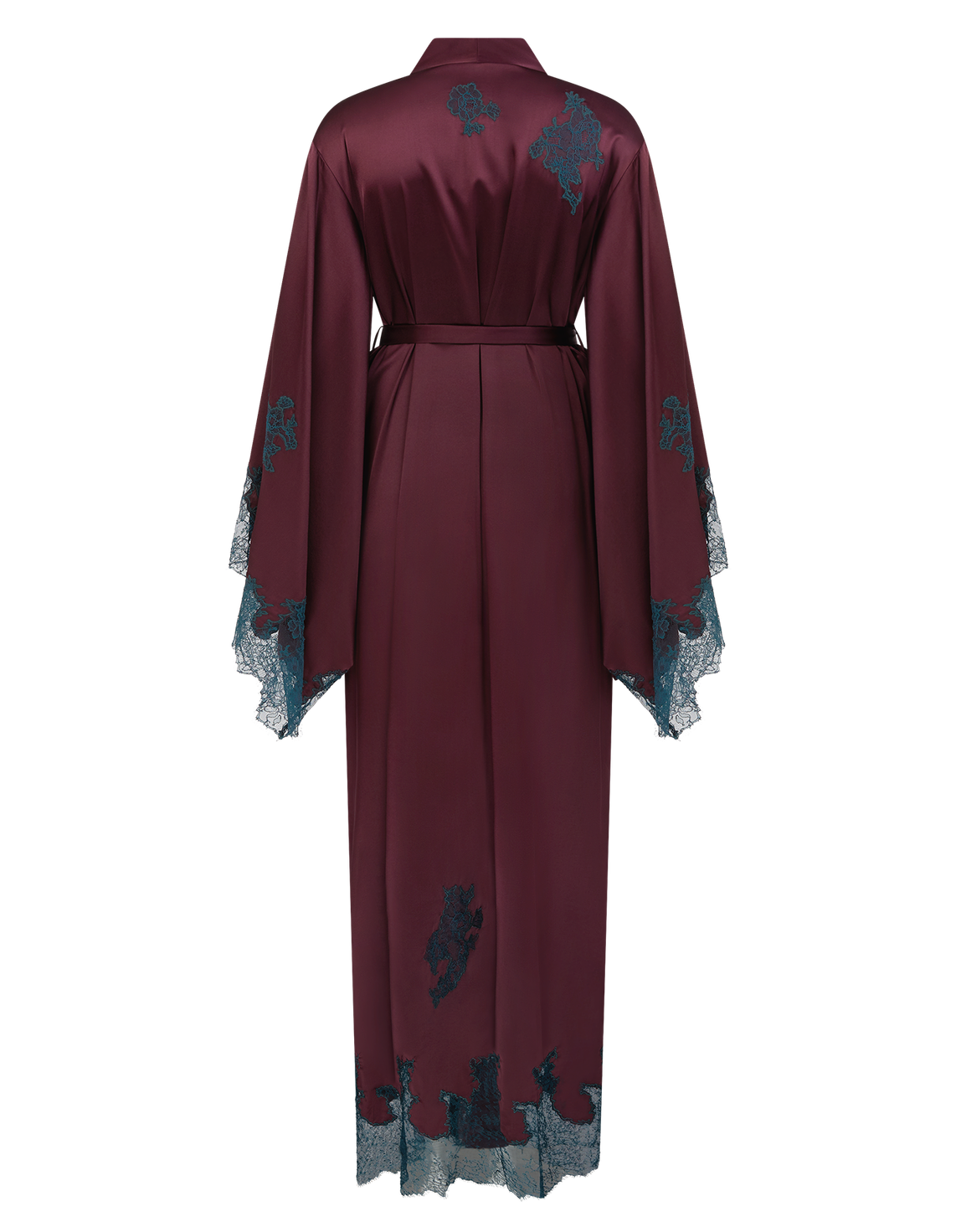 Christi Long Kimono Plum/Dark Green | Agent Provocateur