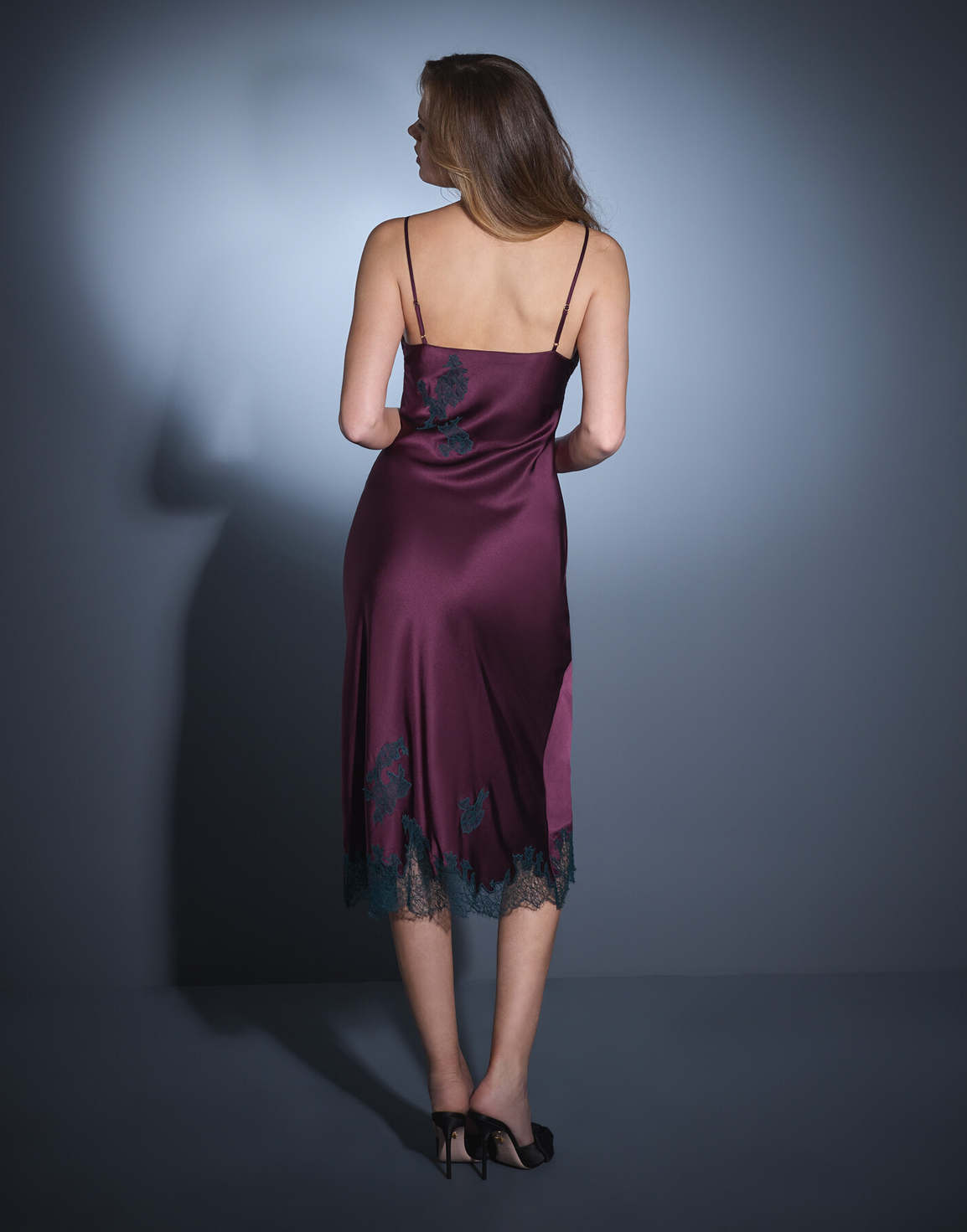 Christi Long Slip Plum/Dark Green | Agent Provocateur