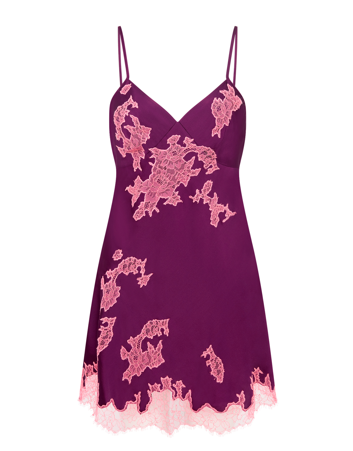 Christi Short Slip Plum/Baby Pink | Agent Provocateur