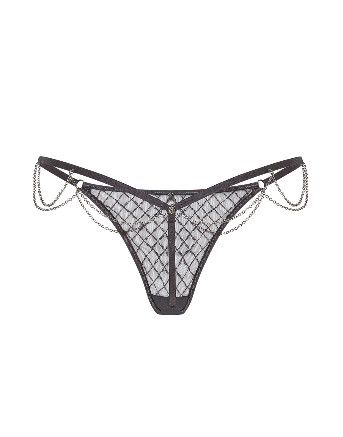 Chrystelle Trixie Thong Silver | Agent Provocateur