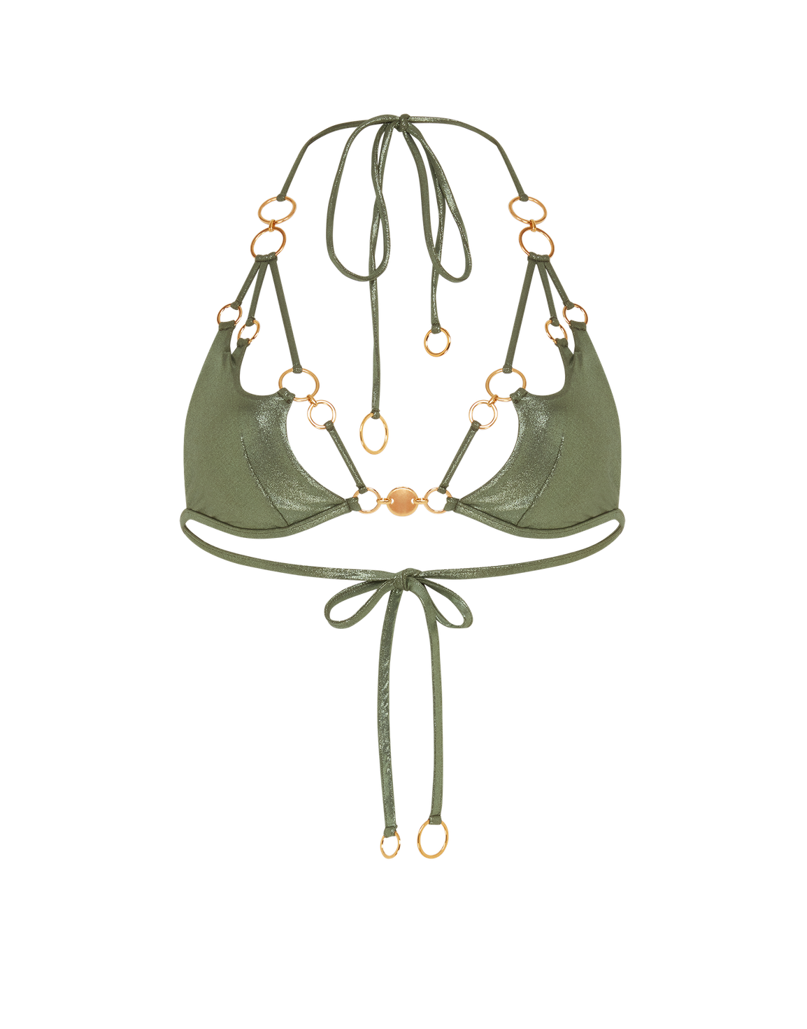 Davine Bikini Top Green/Gold | Agent Provocateur