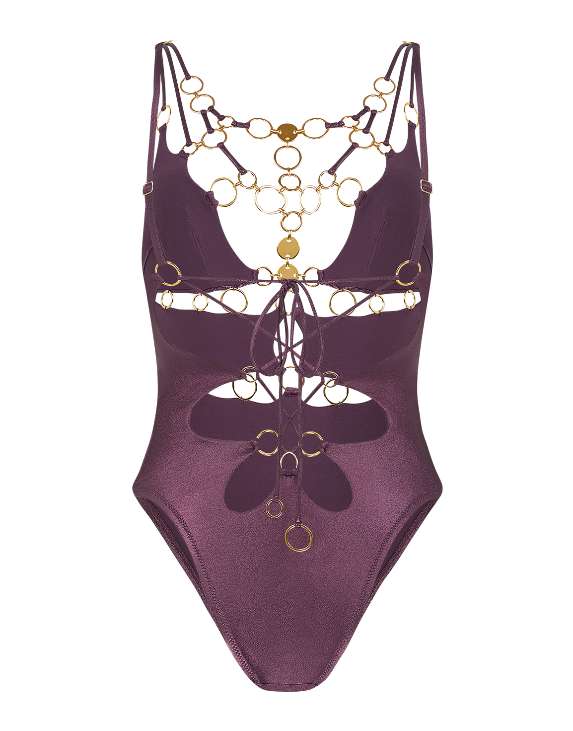 Davine Swimsuit Plum/Gold | Agent Provocateur