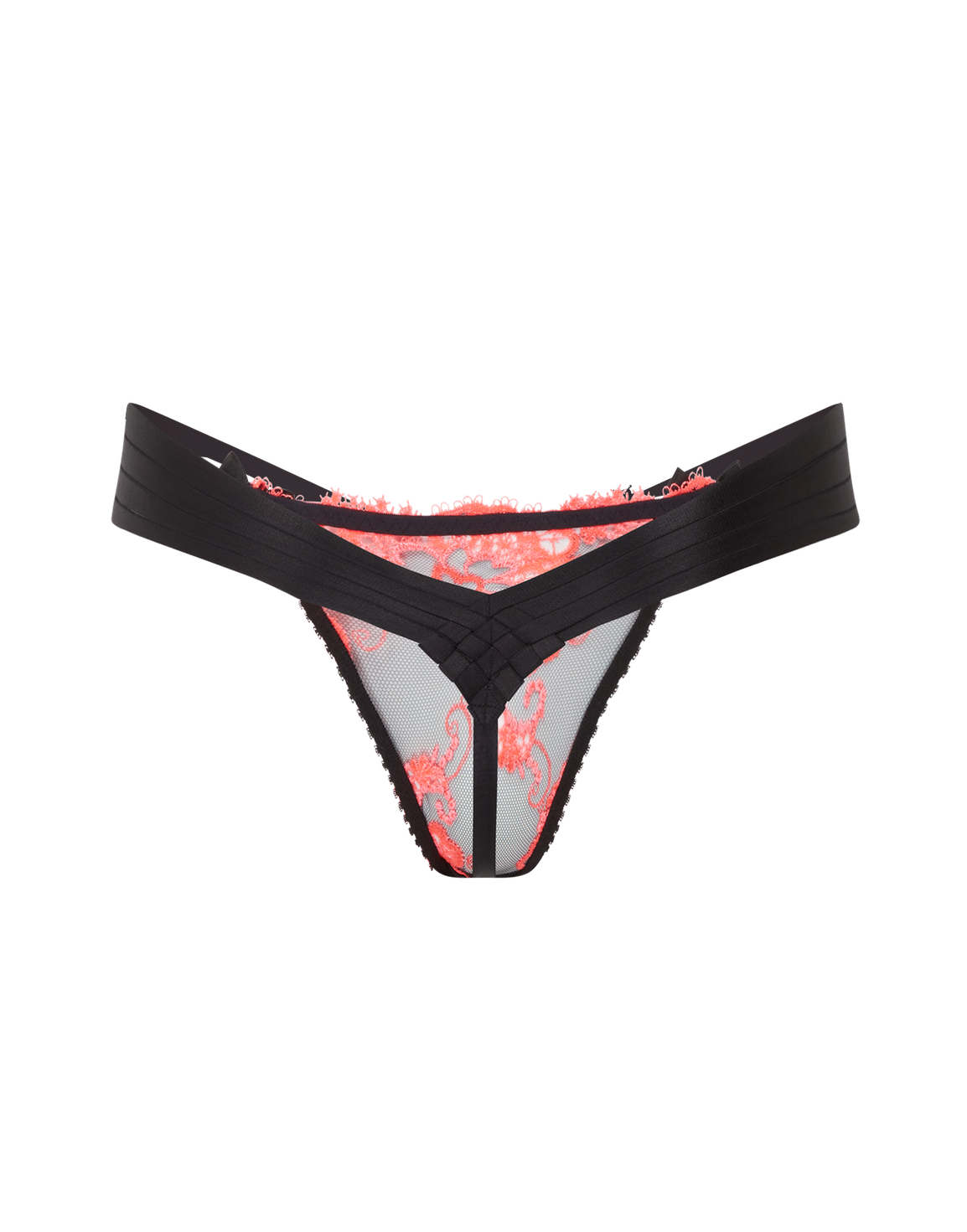Dioni Thong Black/Neon Pink | Agent Provocateur
