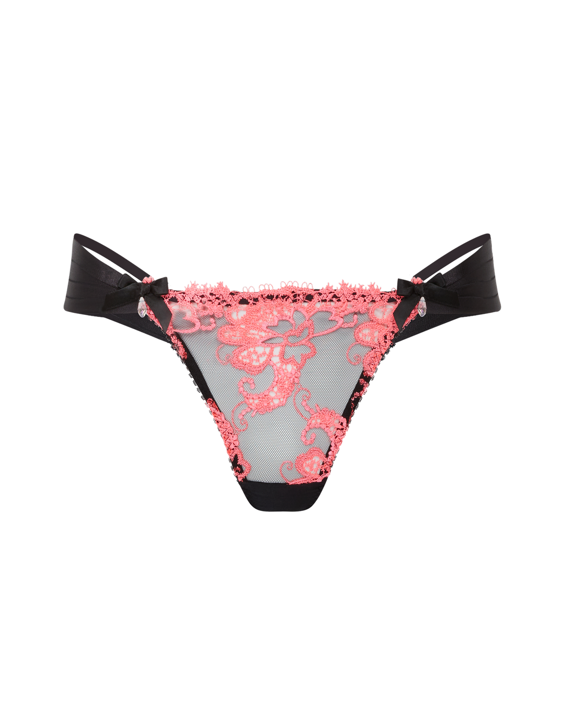 Dioni Thong Black/Neon Pink | Agent Provocateur
