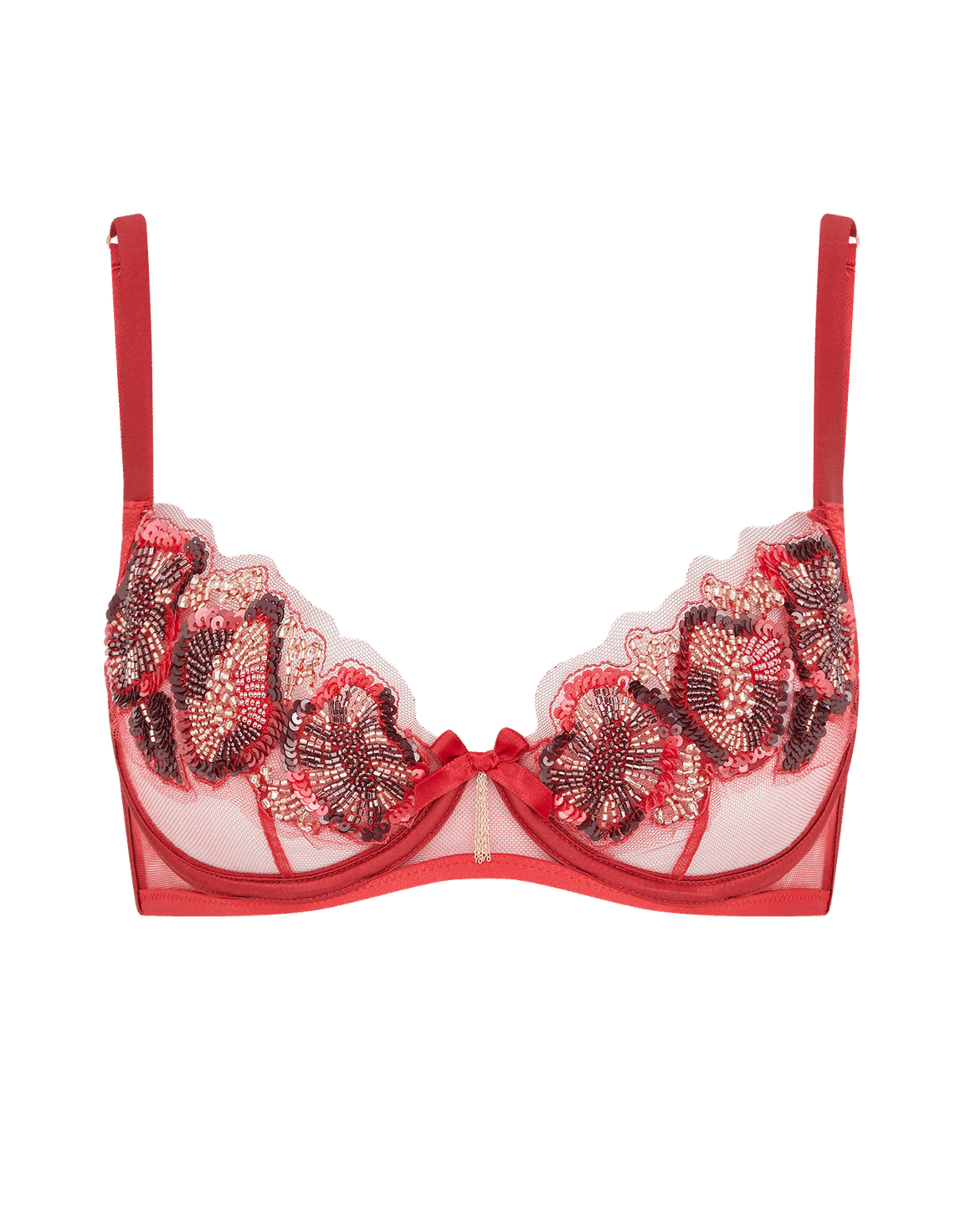 Giana Demi Cup Underwired Bra Red | Agent Provocateur