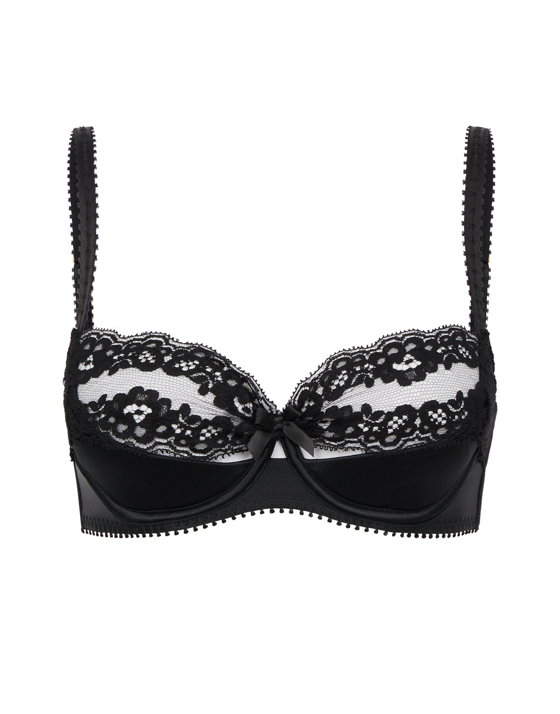 Lacy Balconette Underwired Bra Black | Agent Provocateur