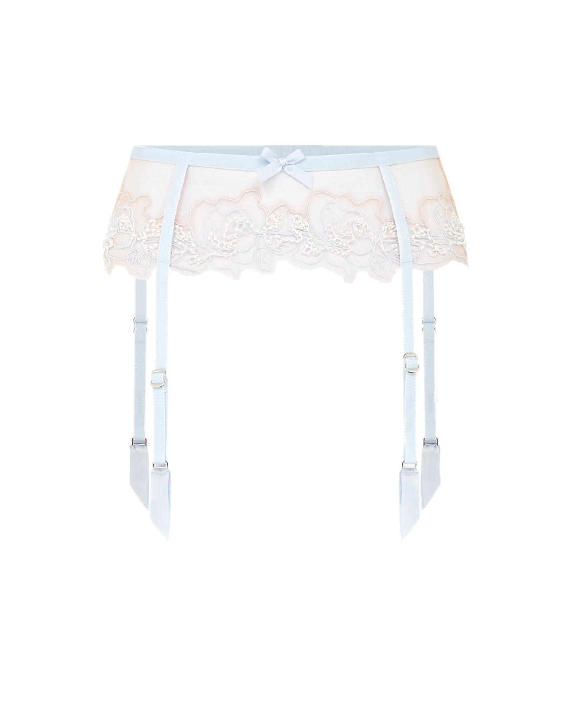 Lindie Suspender Baby Blue/Sand | Agent Provocateur