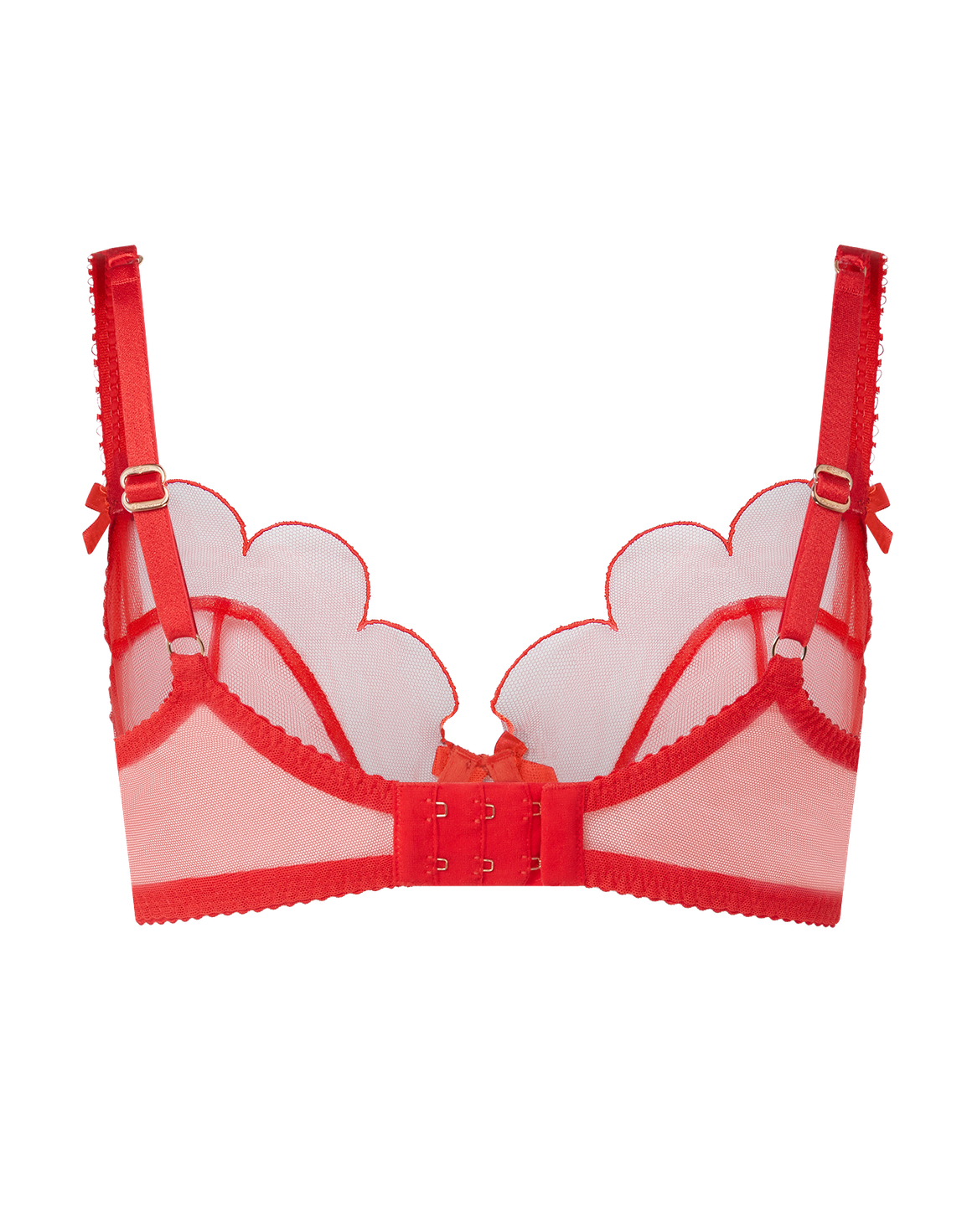 Lorna Plunge Underwired Bra Red/Red | Agent Provocateur