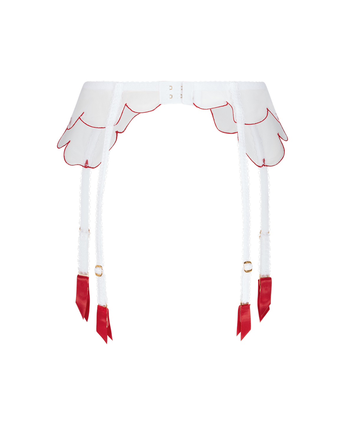 Lorna Suspender White/Red | Agent Provocateur