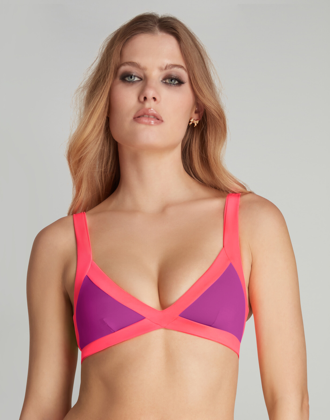 Mazzy Bikini Top Pink/Green/Purple | Agent Provocateur