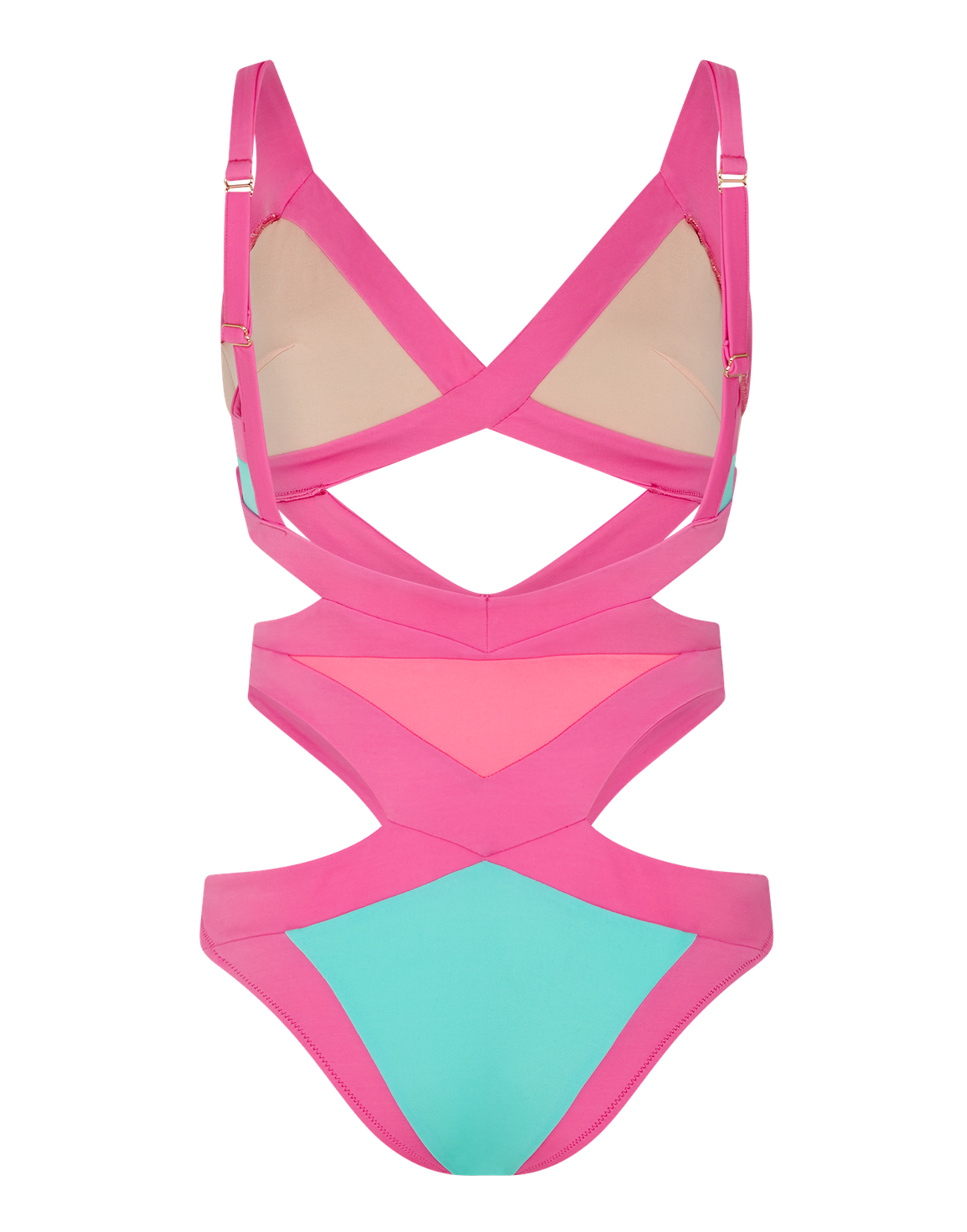Mazzy Swimsuit  Mint/Pink | Agent Provocateur