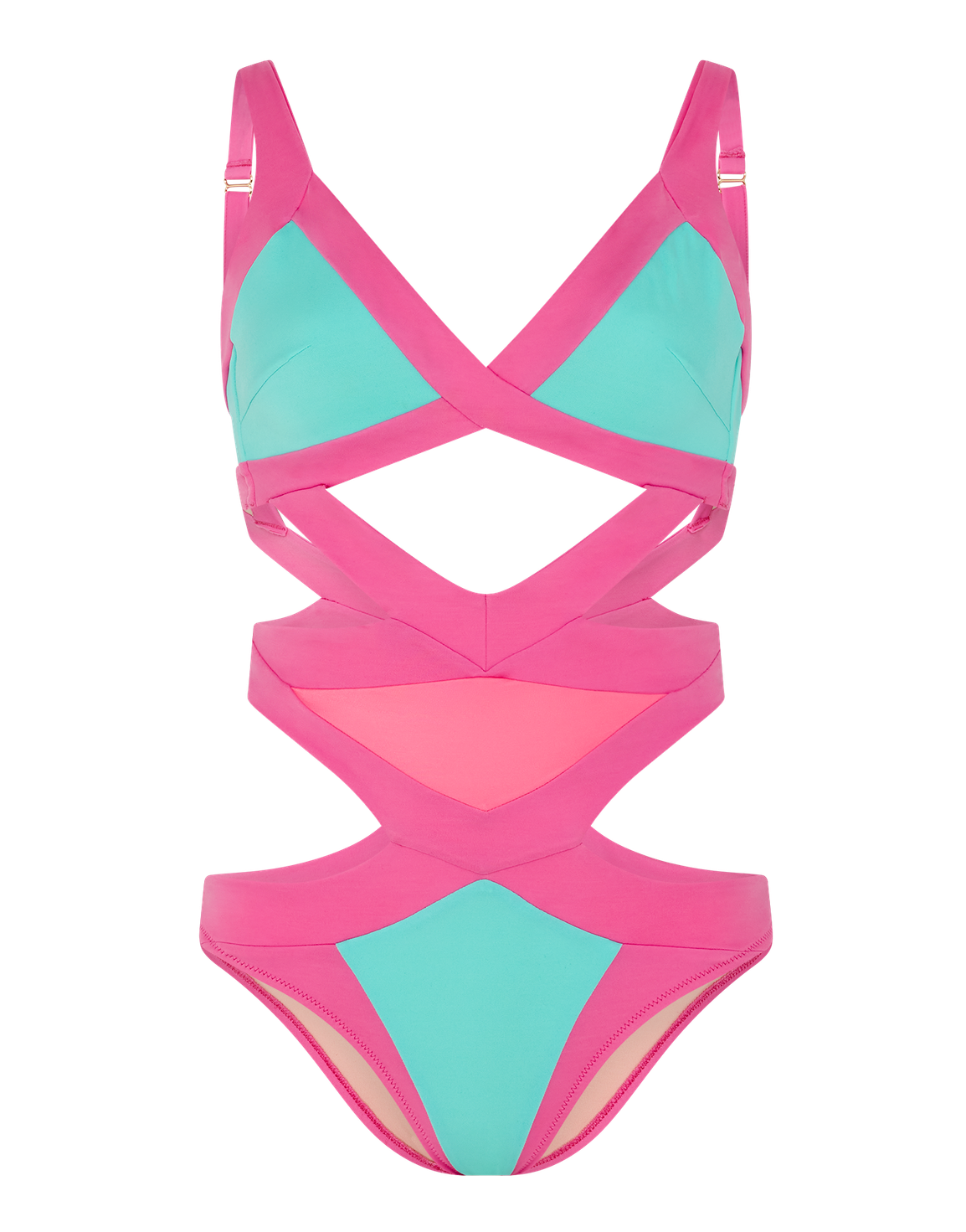 Mazzy Swimsuit  Mint/Pink | Agent Provocateur