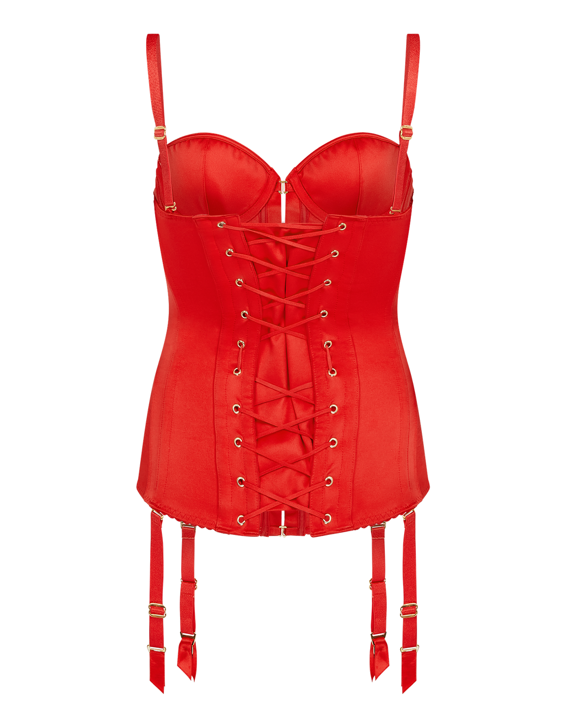 Mercy Satin Corset Red | Agent Provocateur