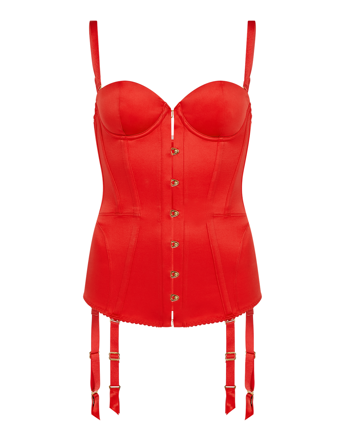 Mercy Satin Corset Red | Agent Provocateur