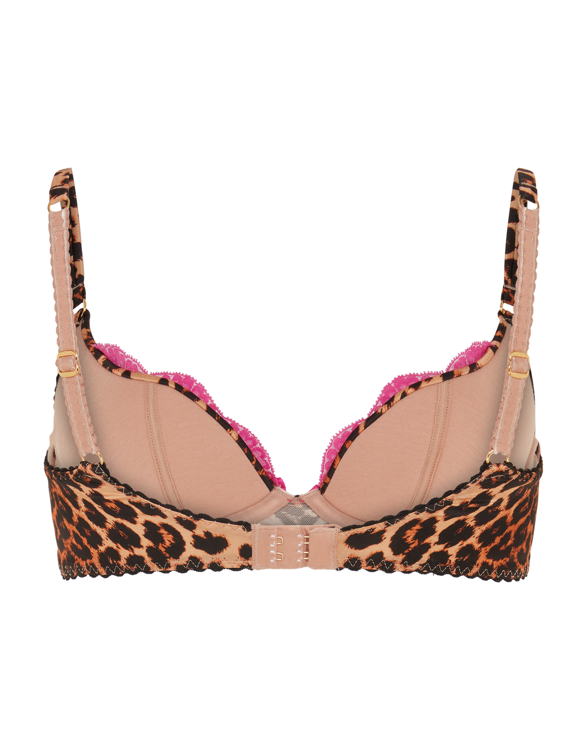 Molly Plunge Underwired Bra Leopard/Fuchsia | Agent Provocateur
