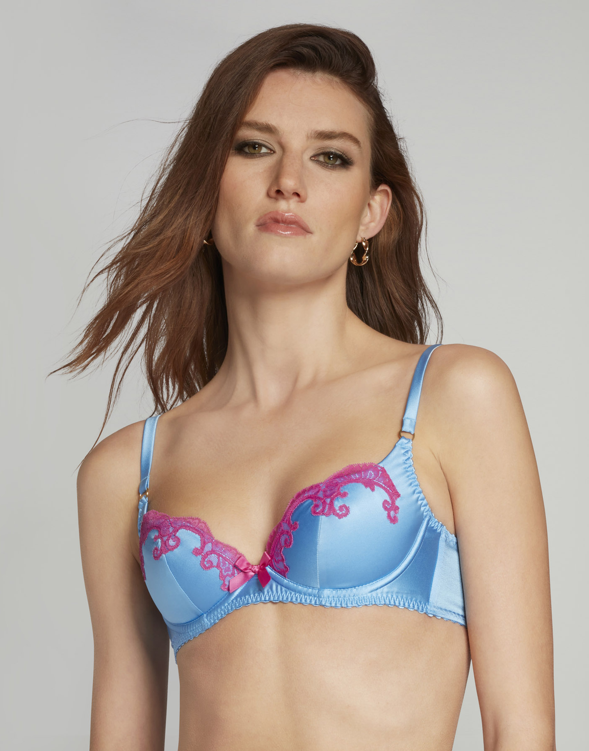 Molly Plunge Underwired Bra Blue | Agent Provocateur
