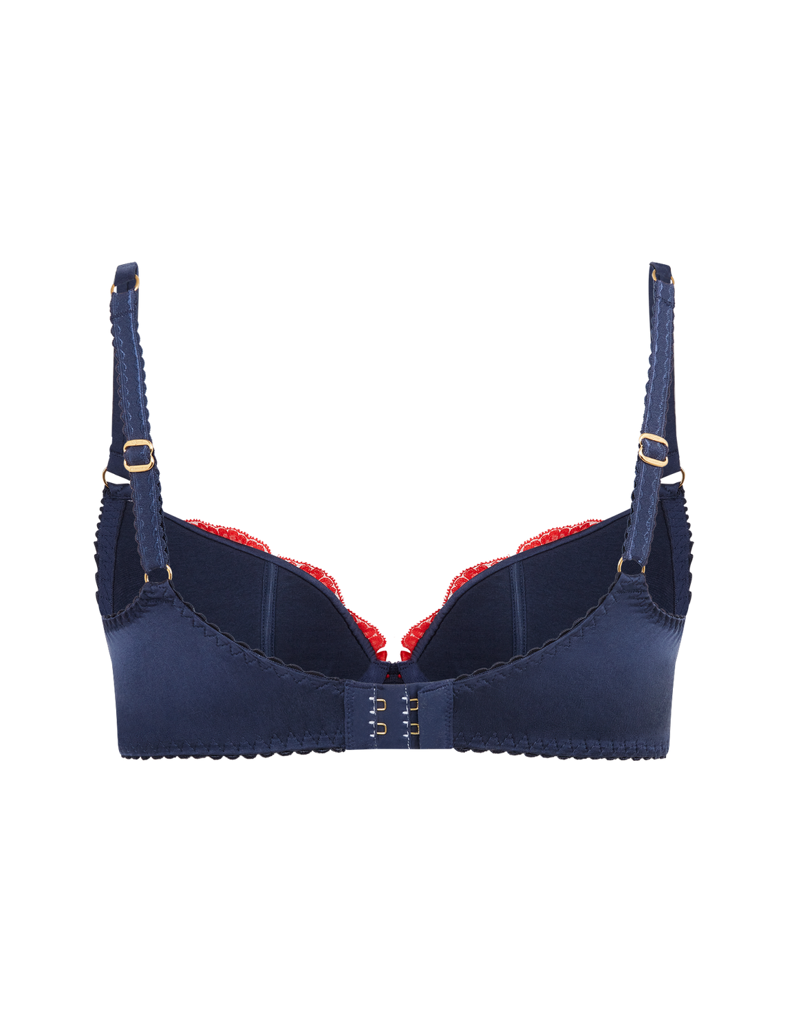 Molly Plunge Underwired Bra Navy/Red | Agent Provocateur